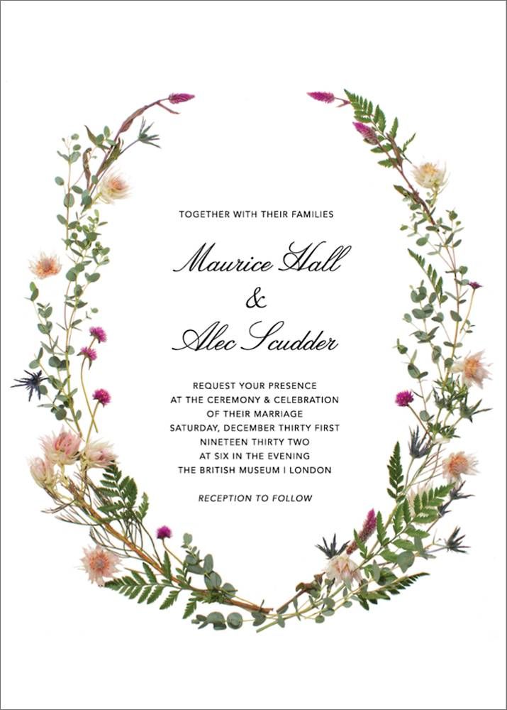 Fleurs Sauvages Wedding Invitation