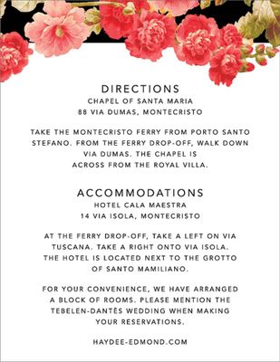 Garden Floral Ikat Information Card