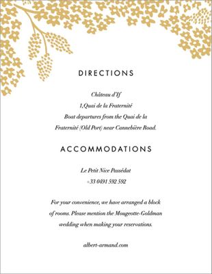 Heather and Lace Information Card