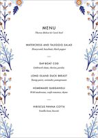 Heron Heralds Menu