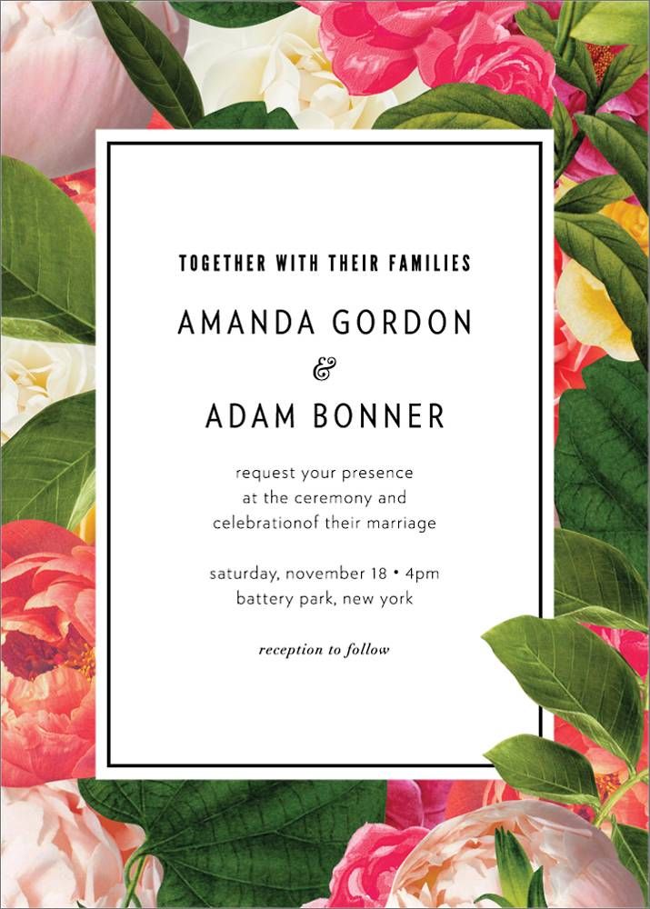 Lanai Floral Wedding Invitation