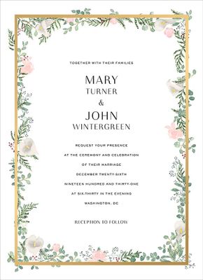 Lautaret Foil Wedding Invitation