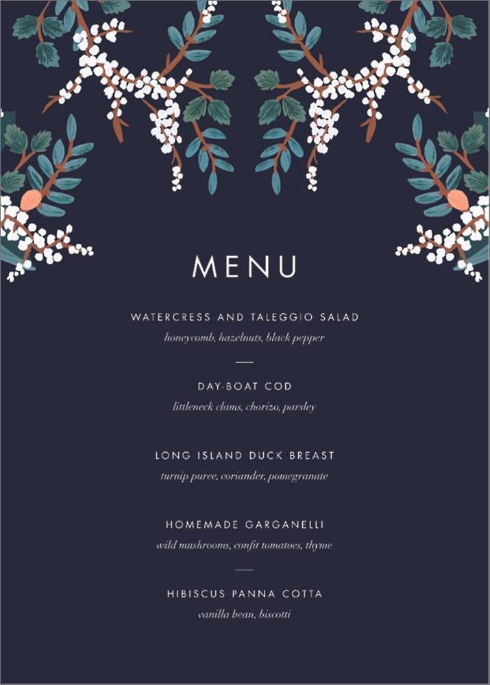 Mandarin Grove Menu