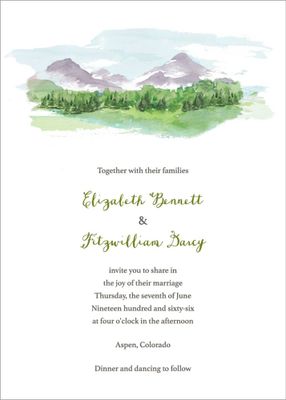 Mountain Scene Wedding Invitation