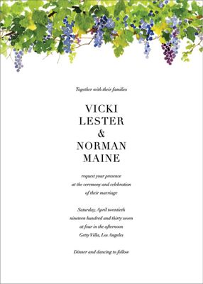 Napa Wedding Invitation