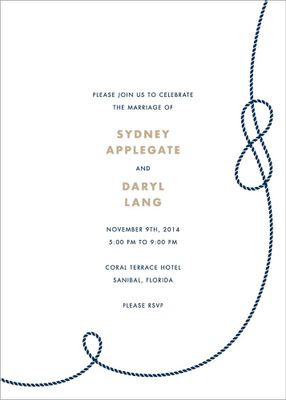 Nautical I Wedding Invitation