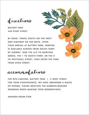 November Herbarium Wedding Invitation