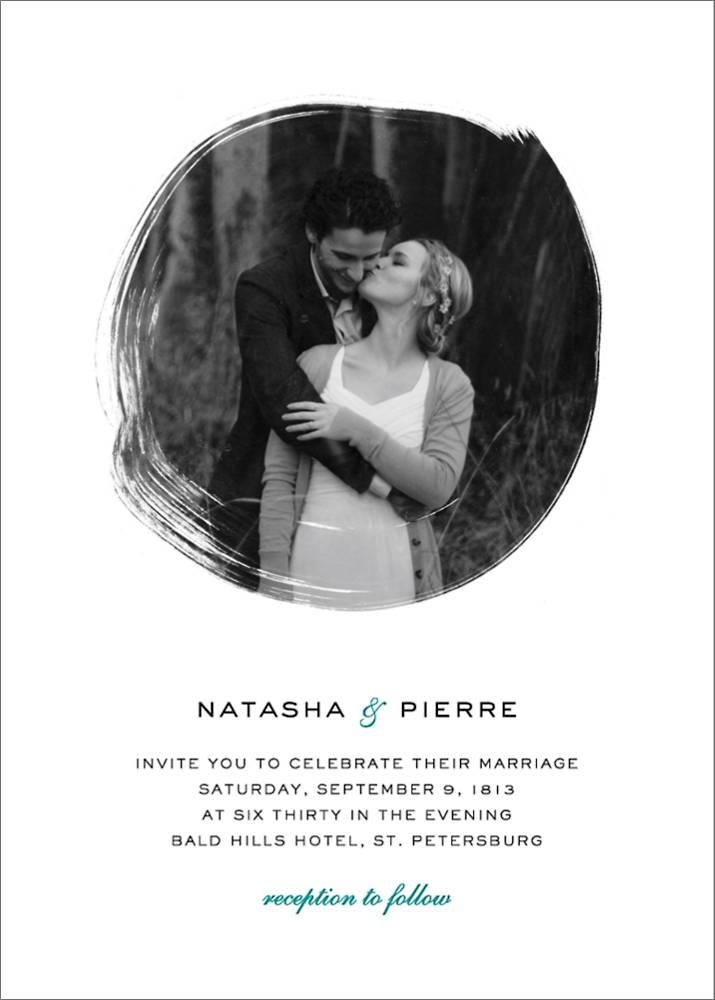 Painted Circle Wedding Invitation