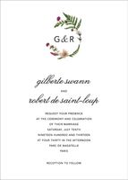 Petites Fleurs Sauvage Wedding Invitation