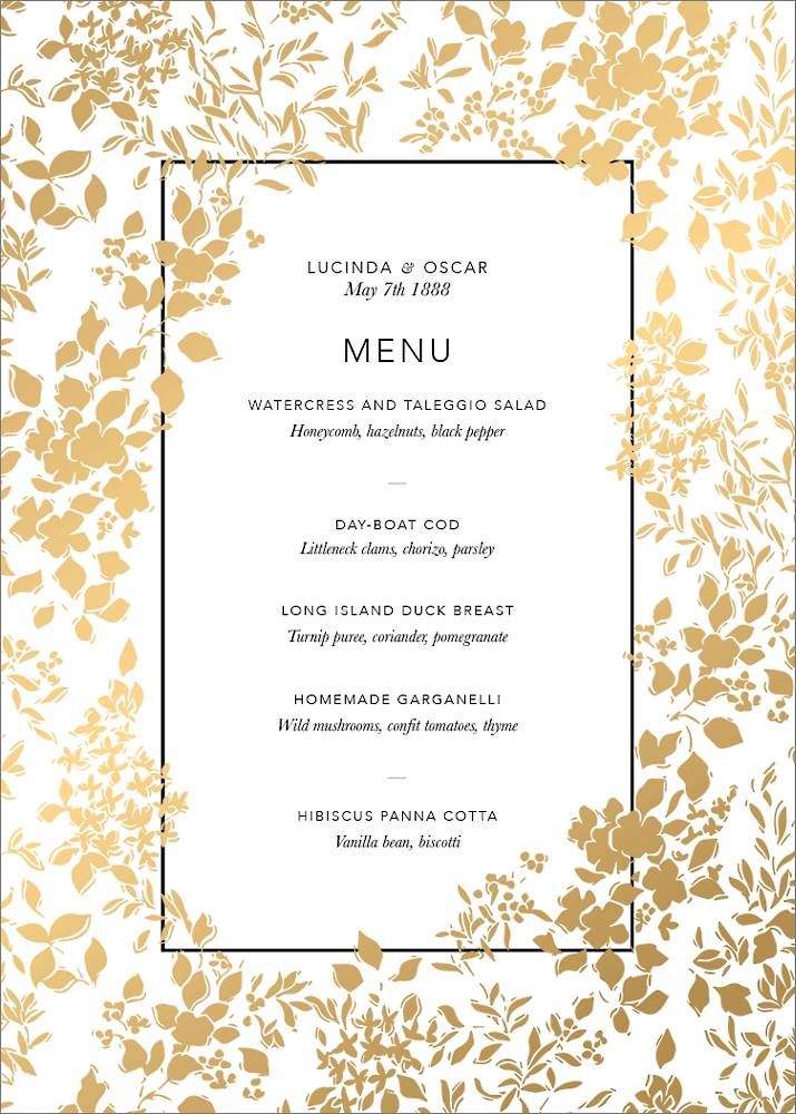 Richmond Park Foil Menu