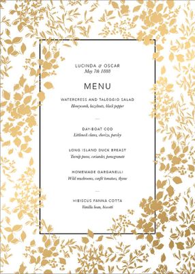 Richmond Park Foil Menu