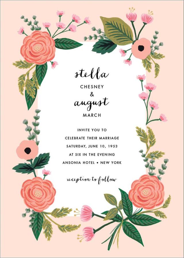November Herbarium Wedding Invitation