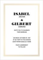 Triple Interior Border Non Photo Foil Wedding Invitation