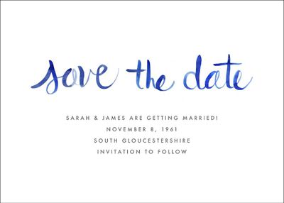 Watercolor Lettering Save The Date