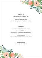 Wrapped in Wildflowers Menu