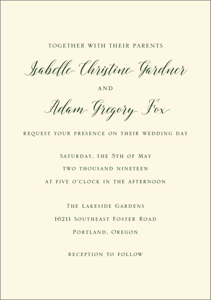 Classical Wedding Invitation