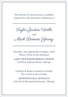 Delicate Border Wedding Invitation