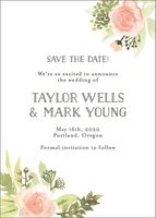 Painted Floral Save The Date