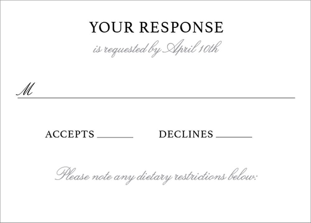 Scalloped Frame Response Card