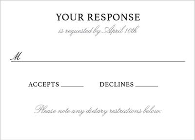 Scalloped Frame Response Card