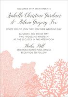 Coral Wedding Invitation