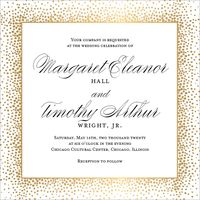 Champagne Border Wedding Invitation