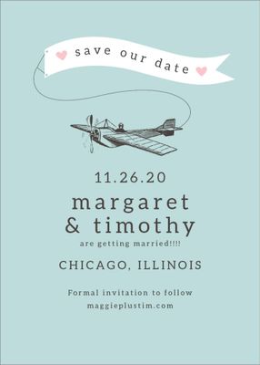 Plane Banner Save The Date