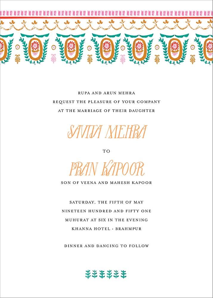 Miss Anupama Wedding Invitation