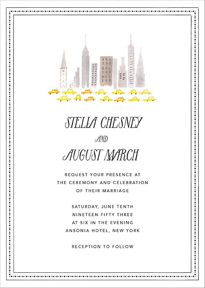 Mr. Big Apple Wedding Invitation