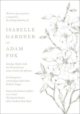 Dogwood Tree Wedding Invitation