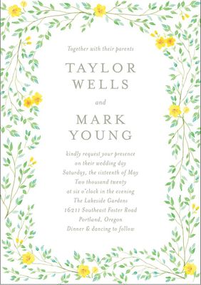 Buttercup Wedding Invitation