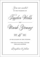 Black Tie Wedding Invitation