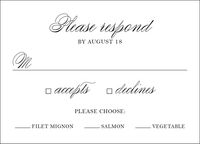 Black Tie Response Card