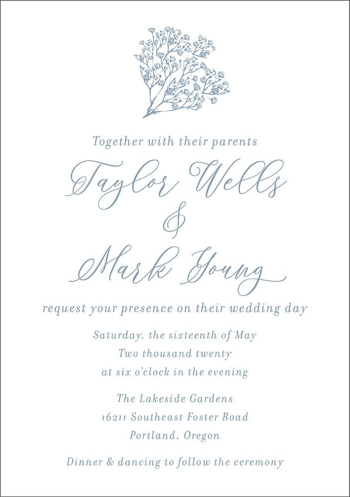 Baby's Breath Wedding Invitation