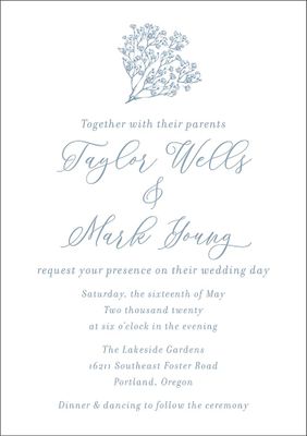 Baby's Breath Wedding Invitation