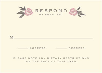 Rose Garden Response Card