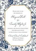 French Toile Wedding Invitation