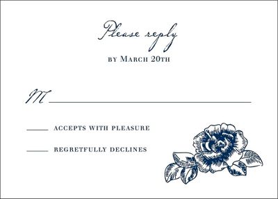 French Toile Response Card