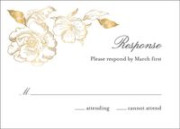 Etched Floral Response Card