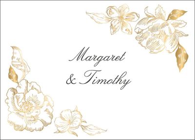 Etched Floral Stationery