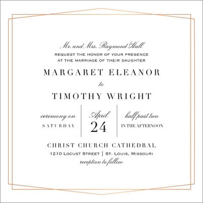 Fineline Foil Wedding Invitation