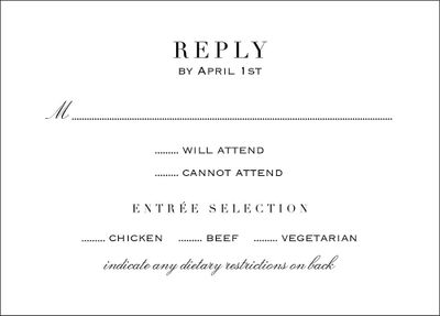 Fineline Foil Response Card