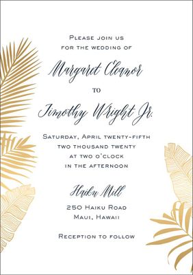 Palms Wedding Invitation