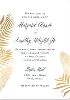 Palms Wedding Invitation