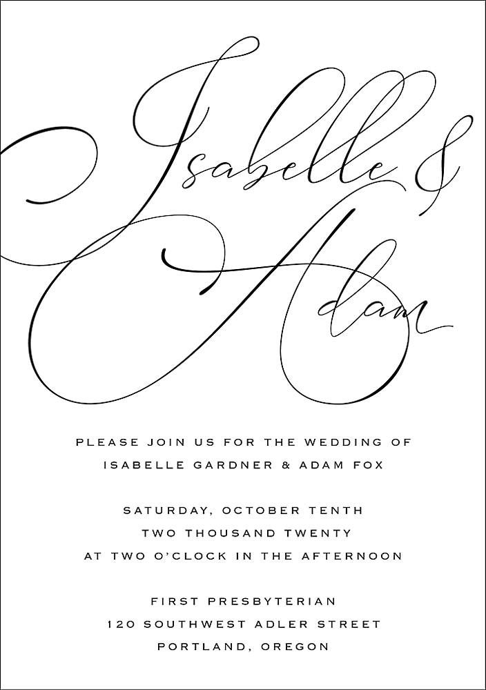 Signature Wedding Invitation