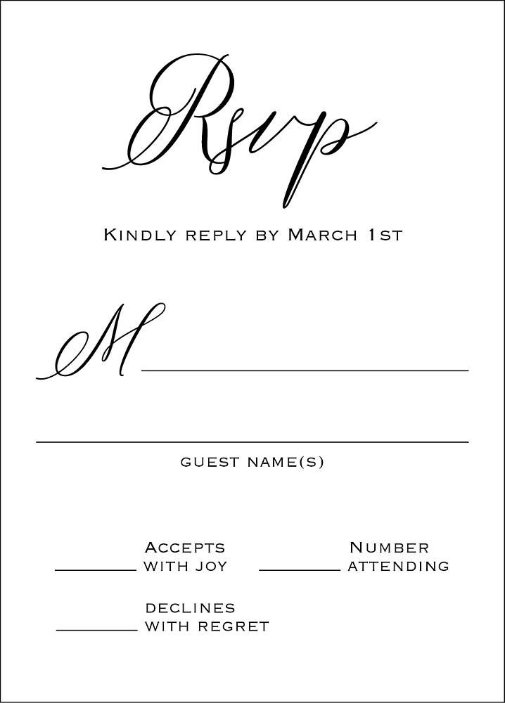 Champagne Response Card