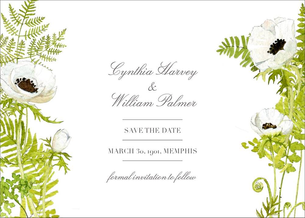 Naiad Horizontal Save the Date Card