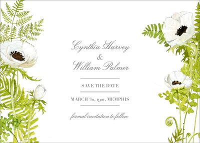 Naiad Horizontal Save the Date Card