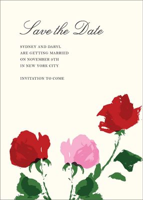 Rose Save the Date Card