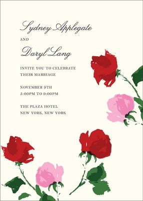 Rose Wedding Invitation